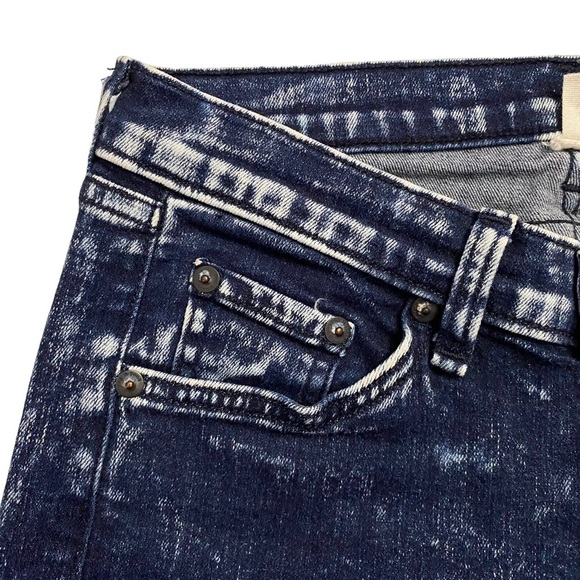 Rag & Bone Acid Wash Blue Skinny Jeans Mid Rise Retro Boho 27 - Picture 12 of 16